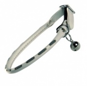 Bobby Voyageur Reflective Leather Cat Collar - White